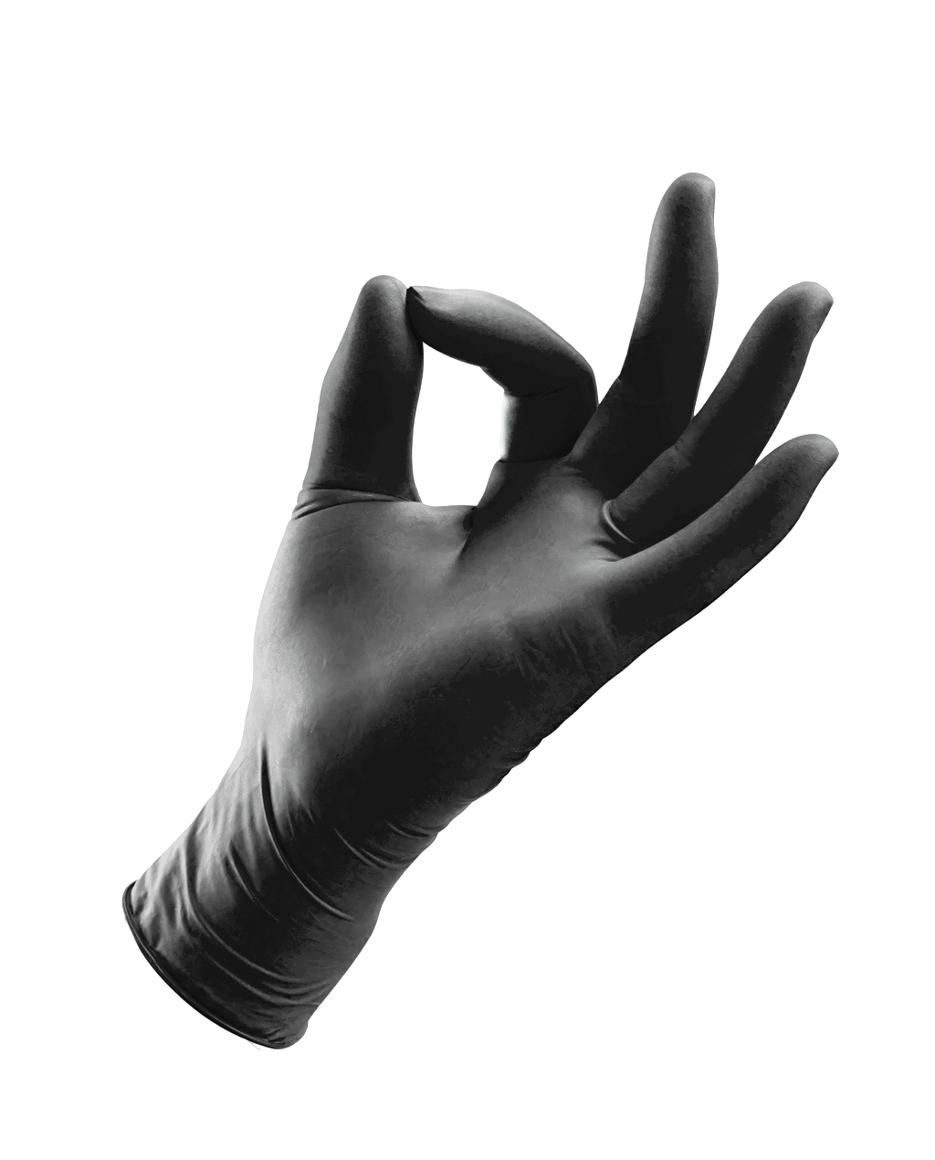 Нитриловые черные перчатки