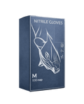 Нитриловые синие перчатки коробка