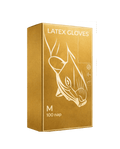 Латексные желтые перчатки коробка