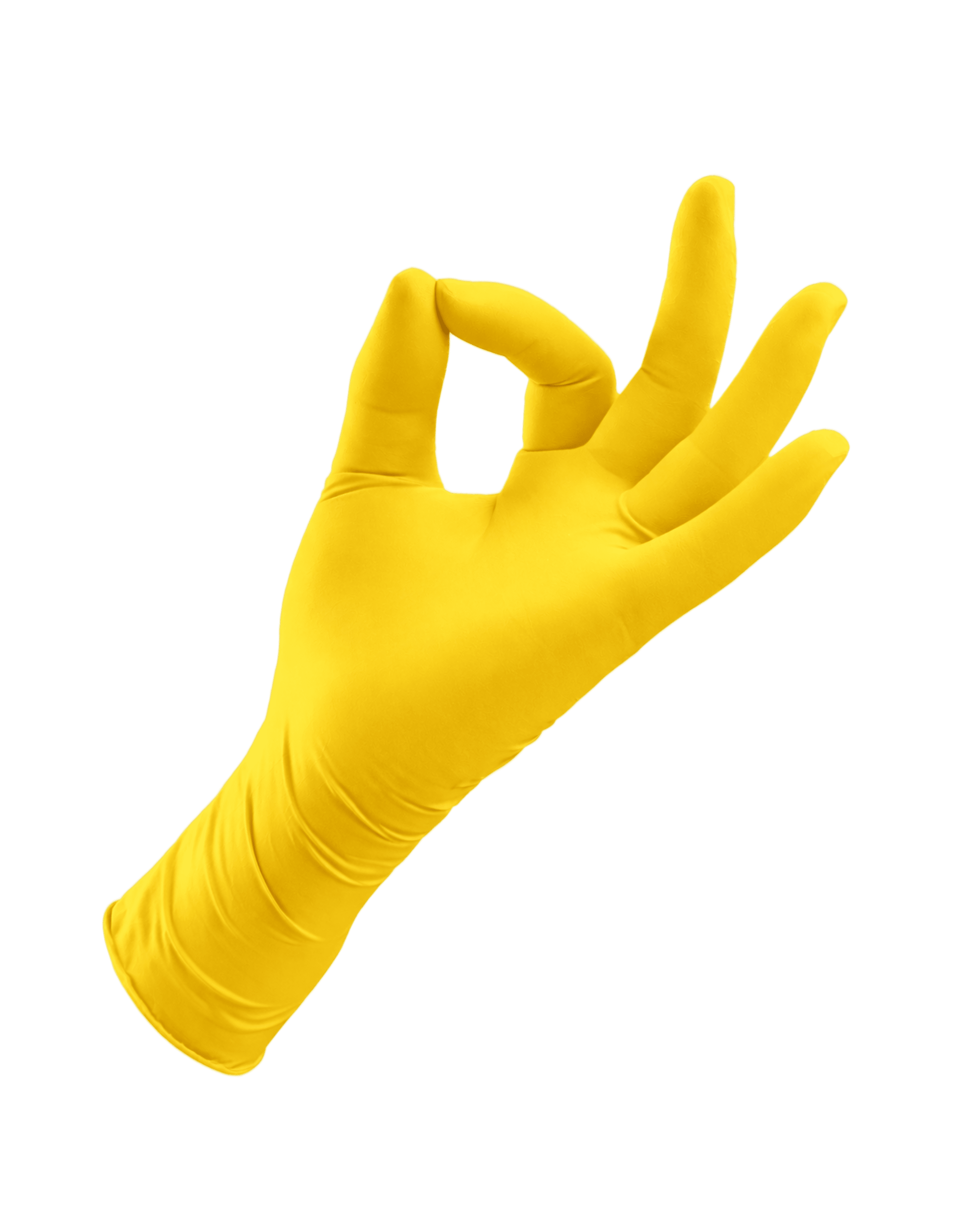 Латексные желтые перчатки