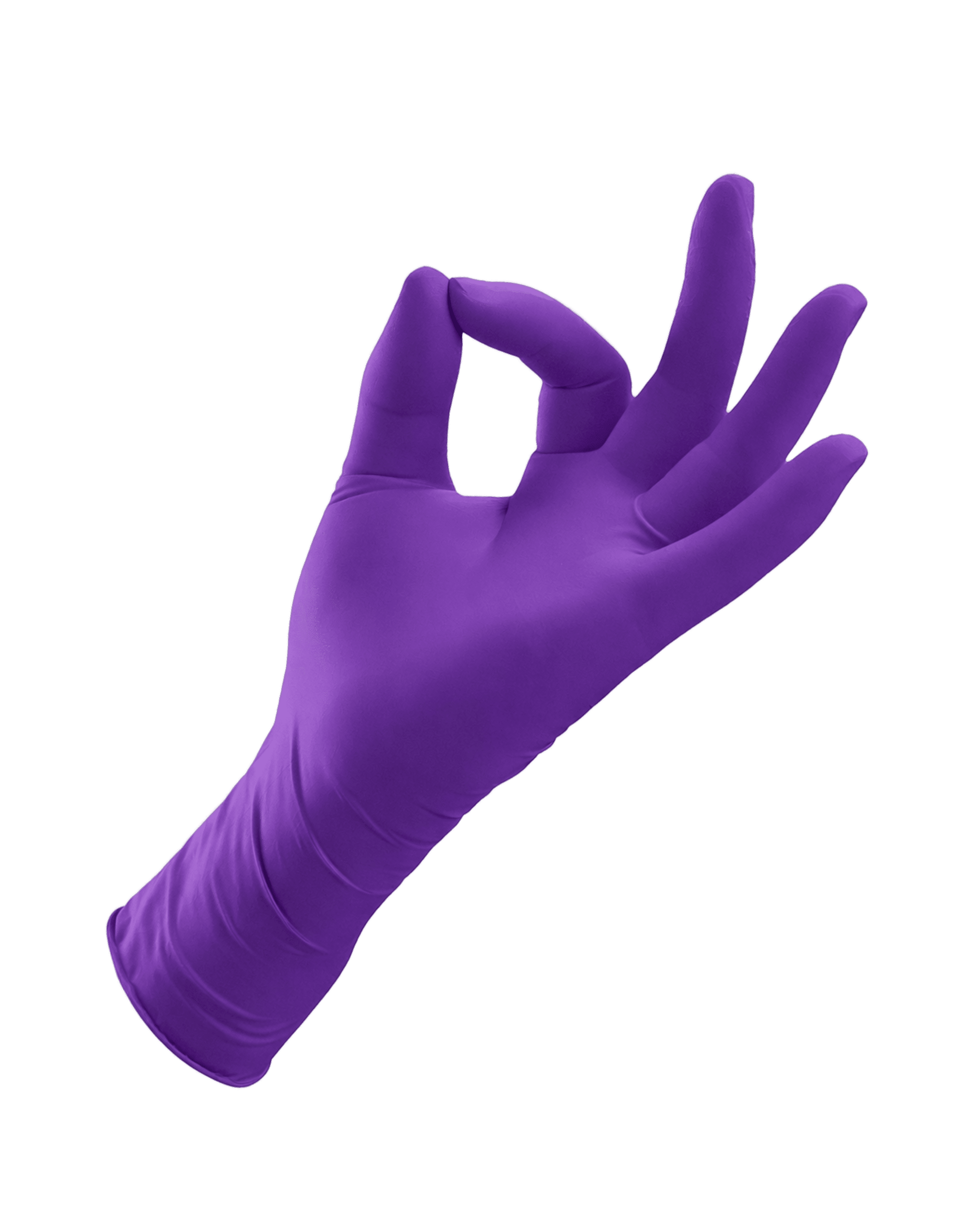 Латексные фиолетовые перчатки