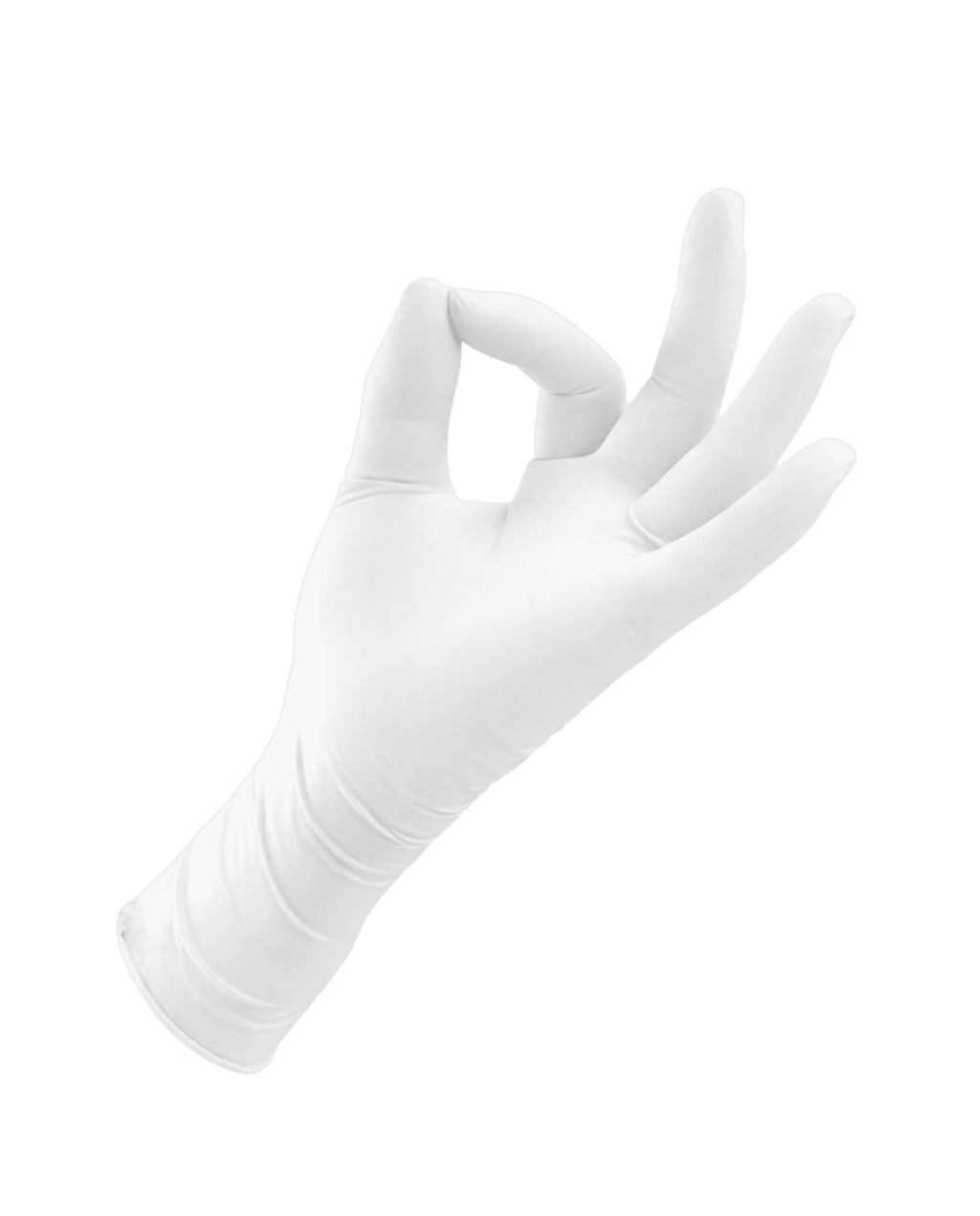 Нитриловые белые перчатки
