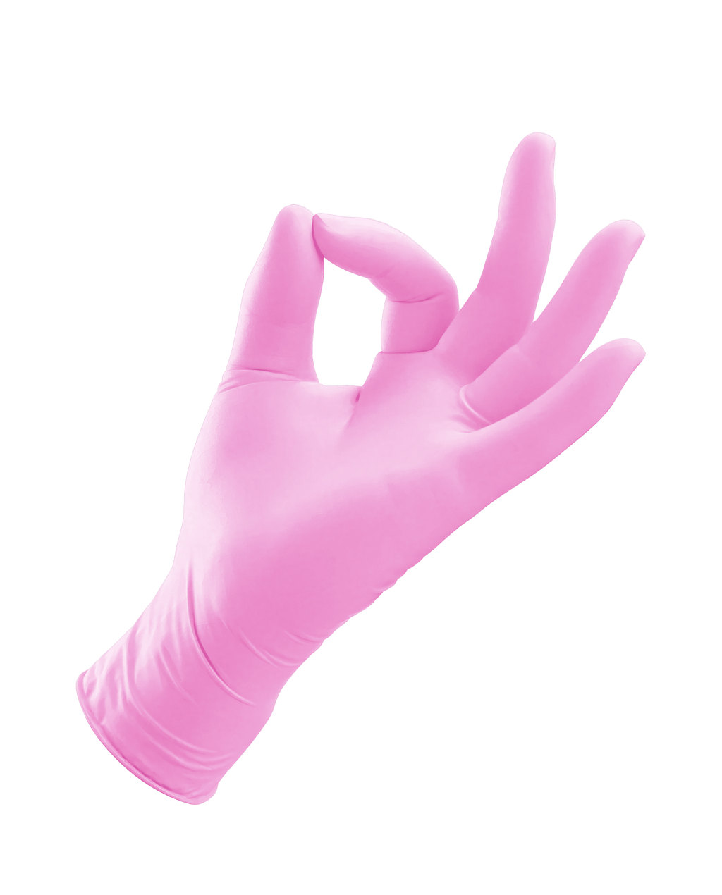 Нитриловые розовые перчатки