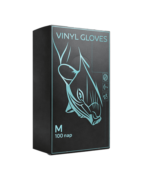 Виниловые прозрачные перчатки коробка