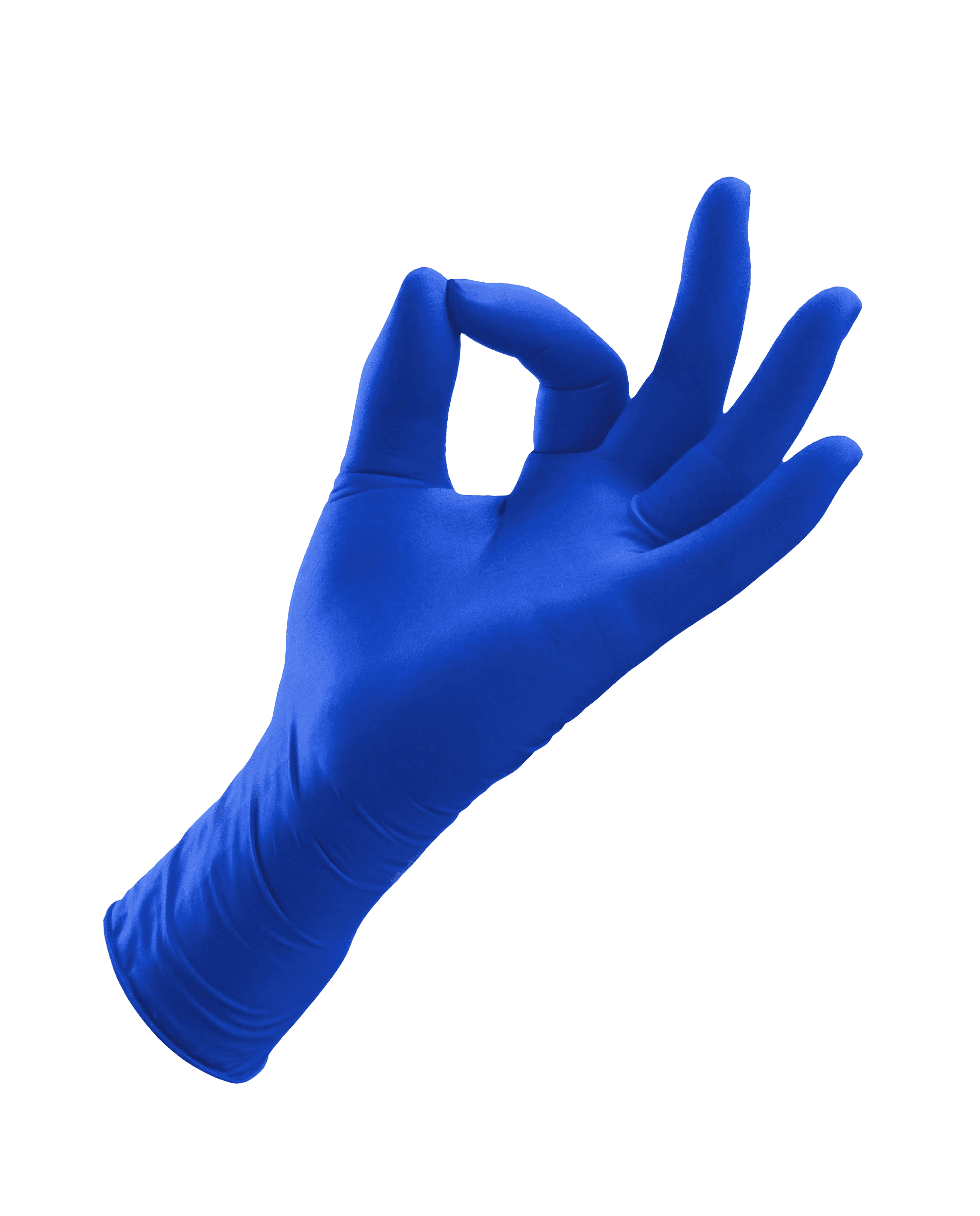 Латексные синие перчатки