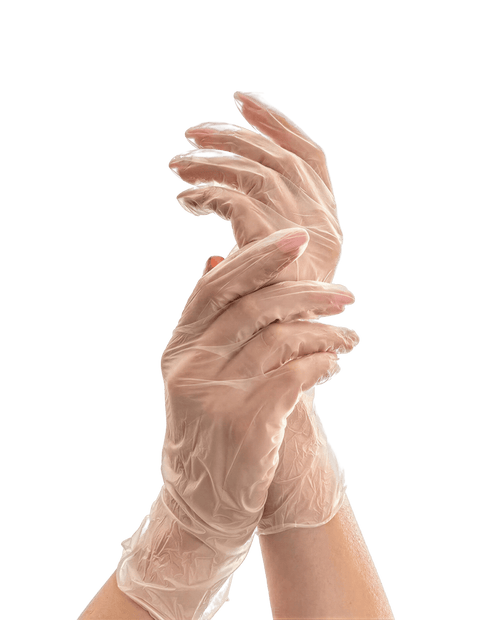 Виниловые прозрачные перчатки