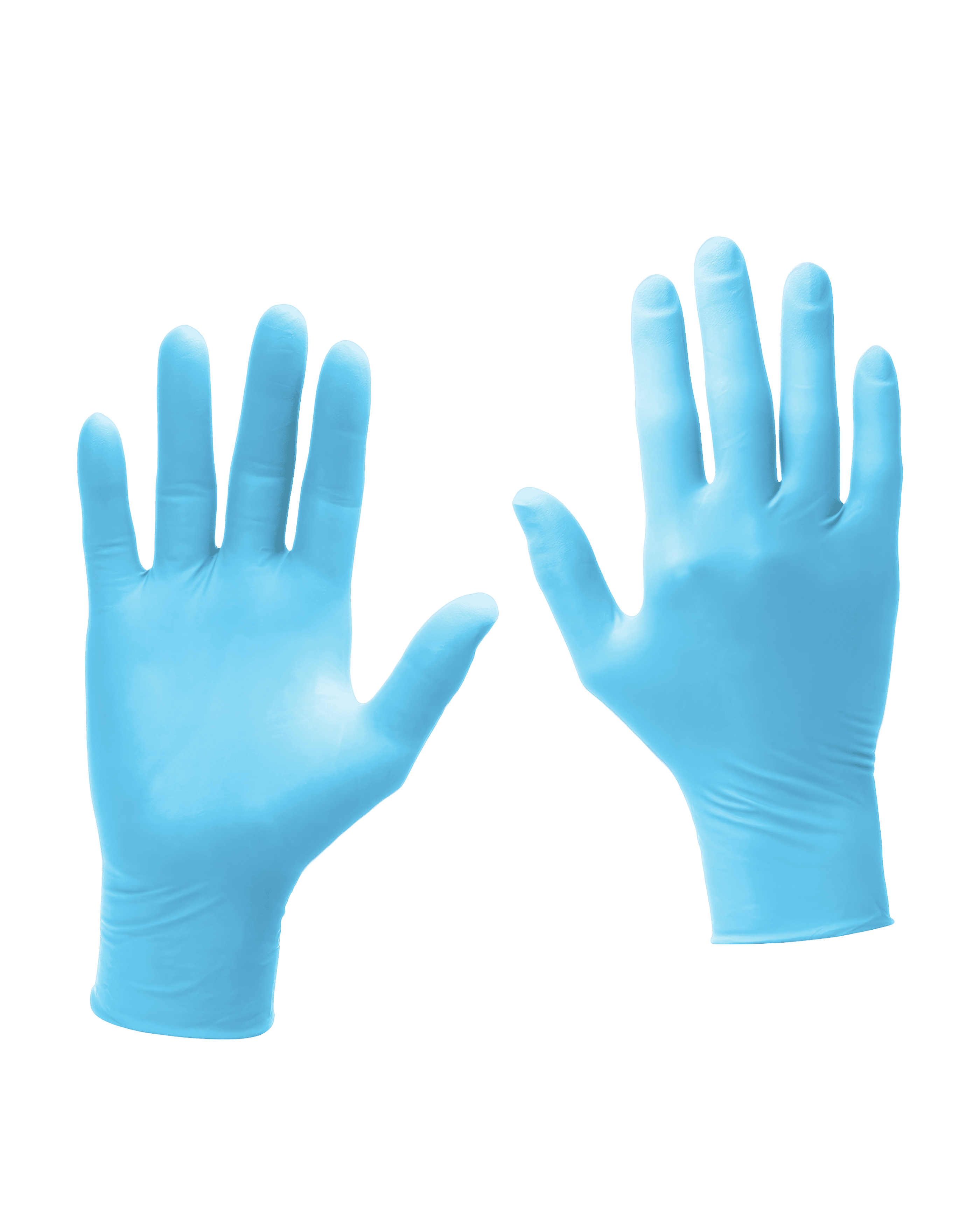 Нитриловые синие перчатки